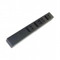 E-Dustry Inc e-dustry EPS-H104NV 4 Outlet Hardwired Power Strip; 12 in. - Black EPS-H104NV